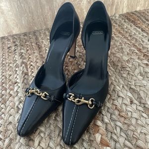 Coach buckle heels